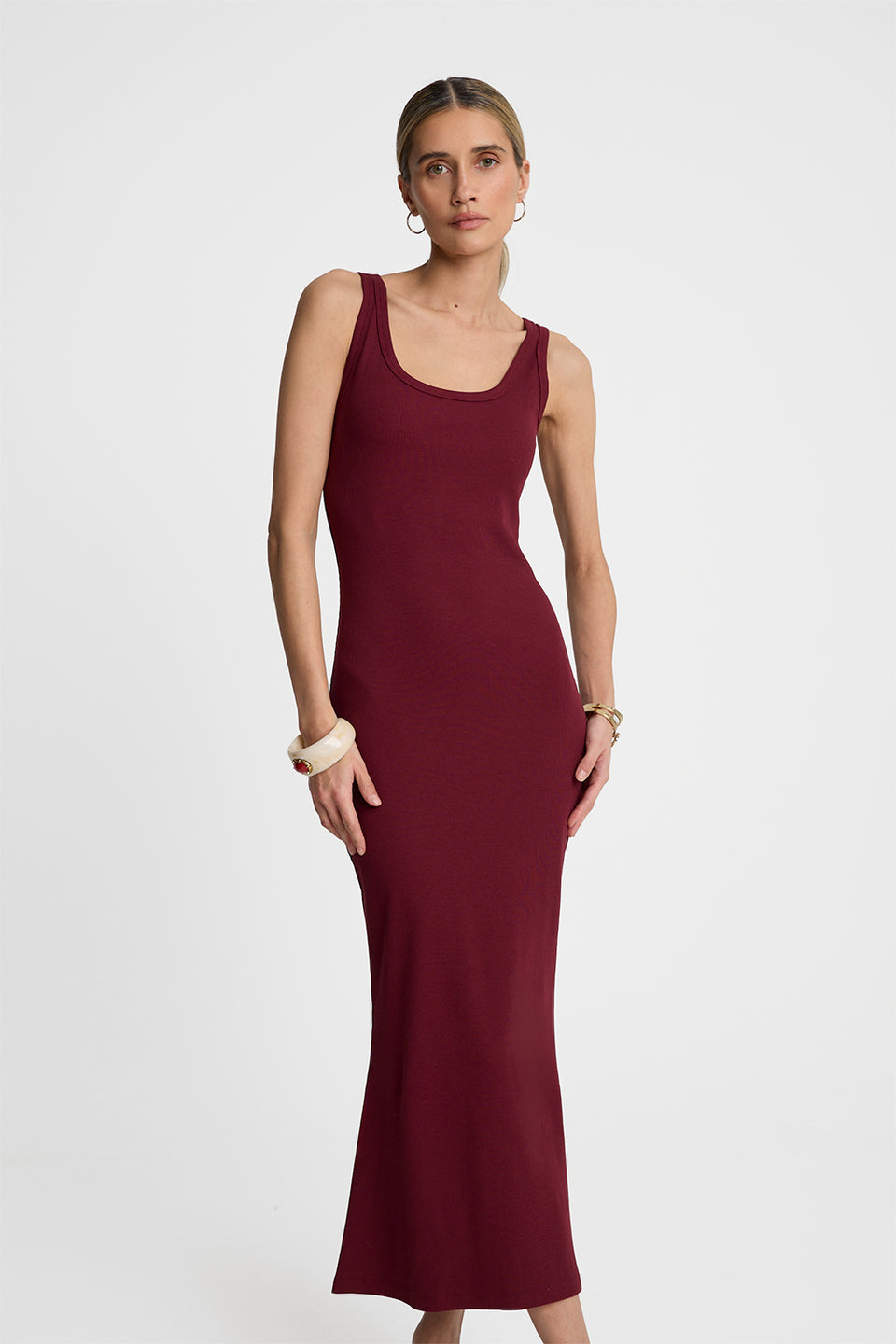 Miss Exclusive Burgundy Dress