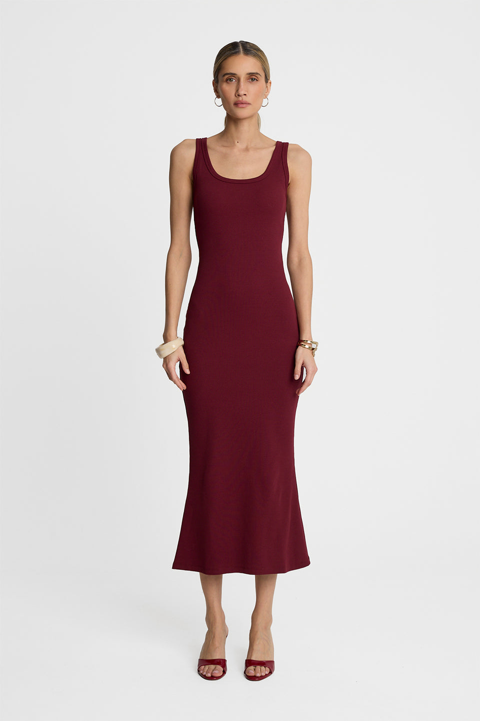 Miss Exclusive Burgundy Dress