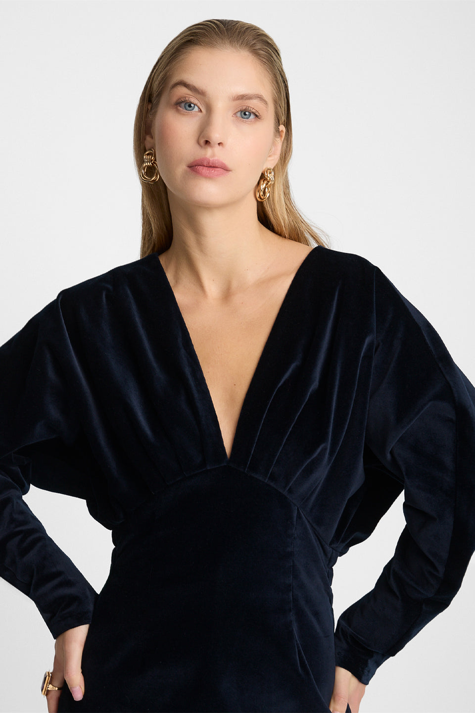 Miss Velvet Navy Dress