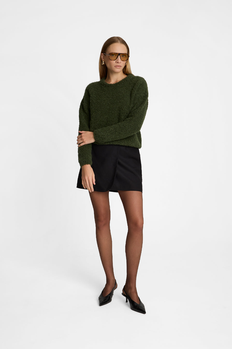 Miss Fluffy Olive jumper