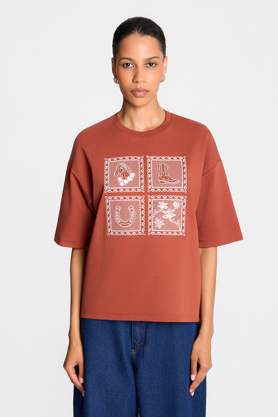 Miss Rustic Red Brown T-shirt