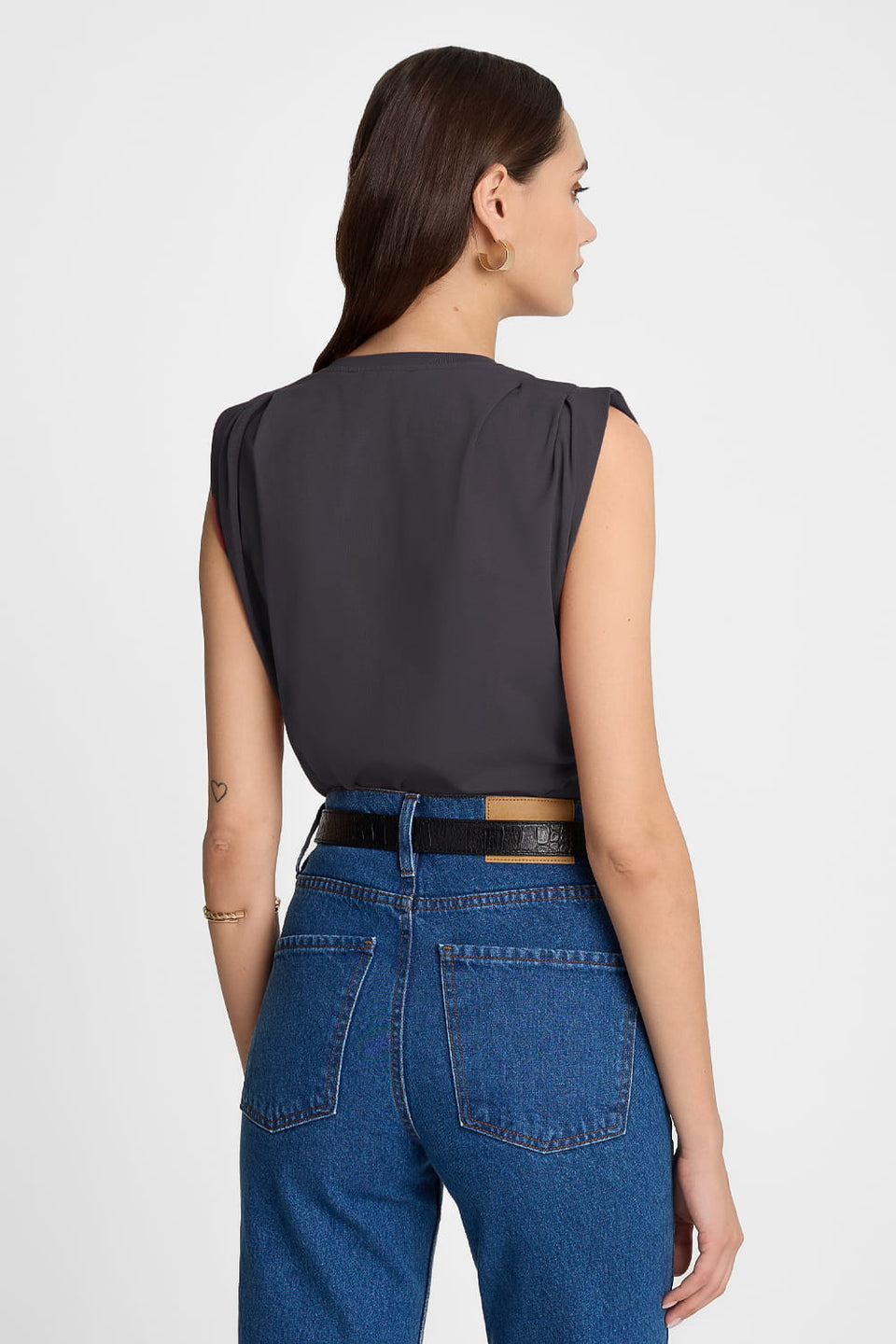 Miss Boxy Dark Grey T-shirt