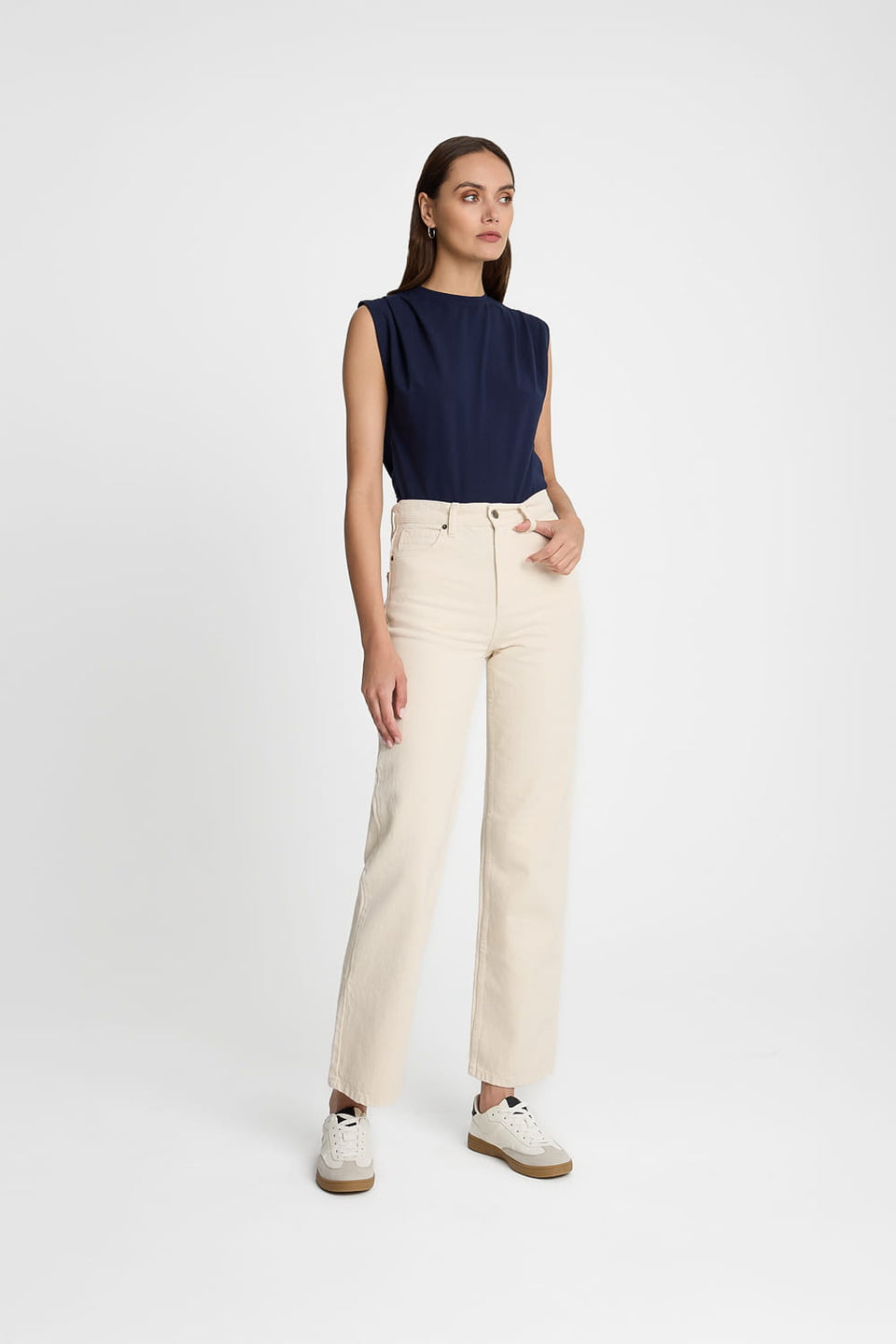 Miss Boxy Navy T-shirt