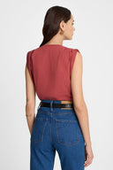 T-shirt Miss Boxy Red Brown
