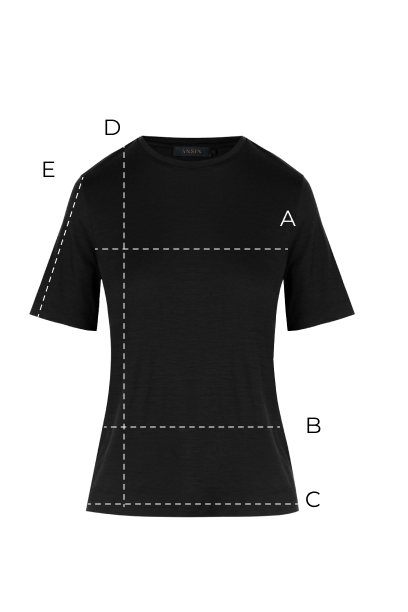 T-shirt Miss Merino Black