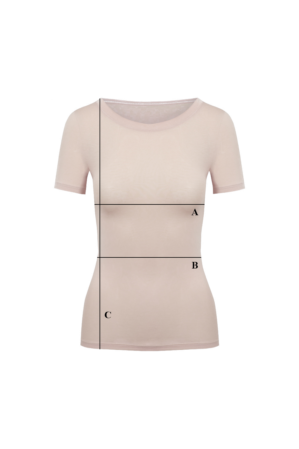 T-shirt Miss invisible C-neck Sand