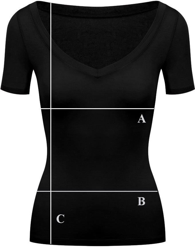 T-shirt Miss invisible V-neck Chocolate