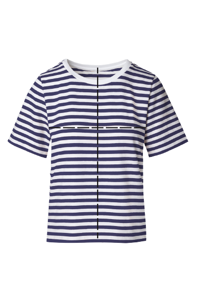 T-shirt Miss Marine Dark Sea Stripes