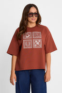 T-shirt Miss Rustic Red Brown