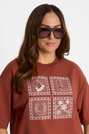 T-shirt Miss Rustic Red Brown