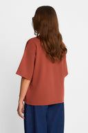 T-shirt Miss Rustic Red Brown