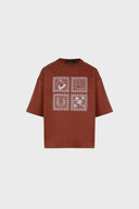 T-shirt Miss Rustic Red Brown