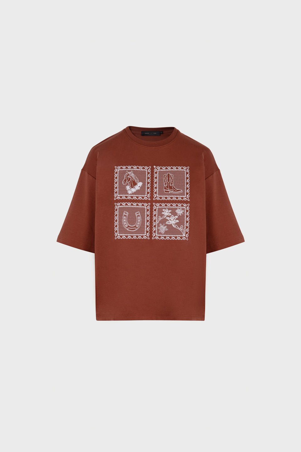 T-shirt Miss Rustic Red Brown