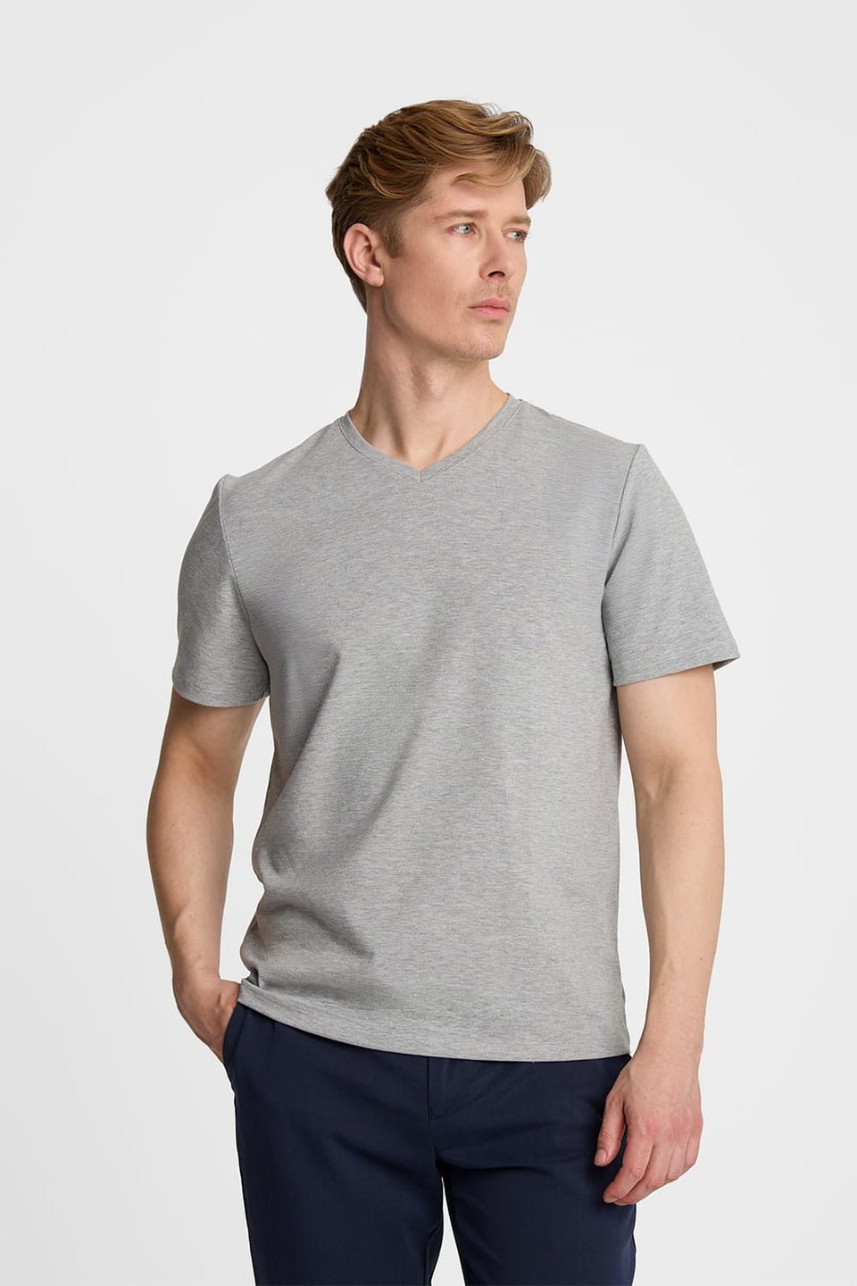 Mr Everyday T-shirt in Melange Grey