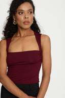 Top Miss Daring Burgundy