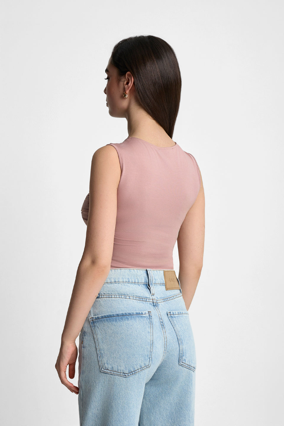 Top Miss Draped Dusty Pink