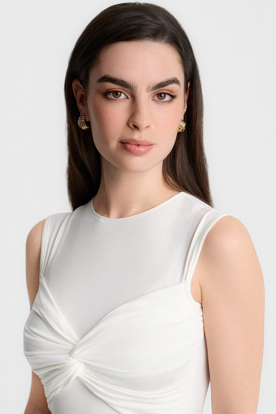 Top Miss Draped Off White