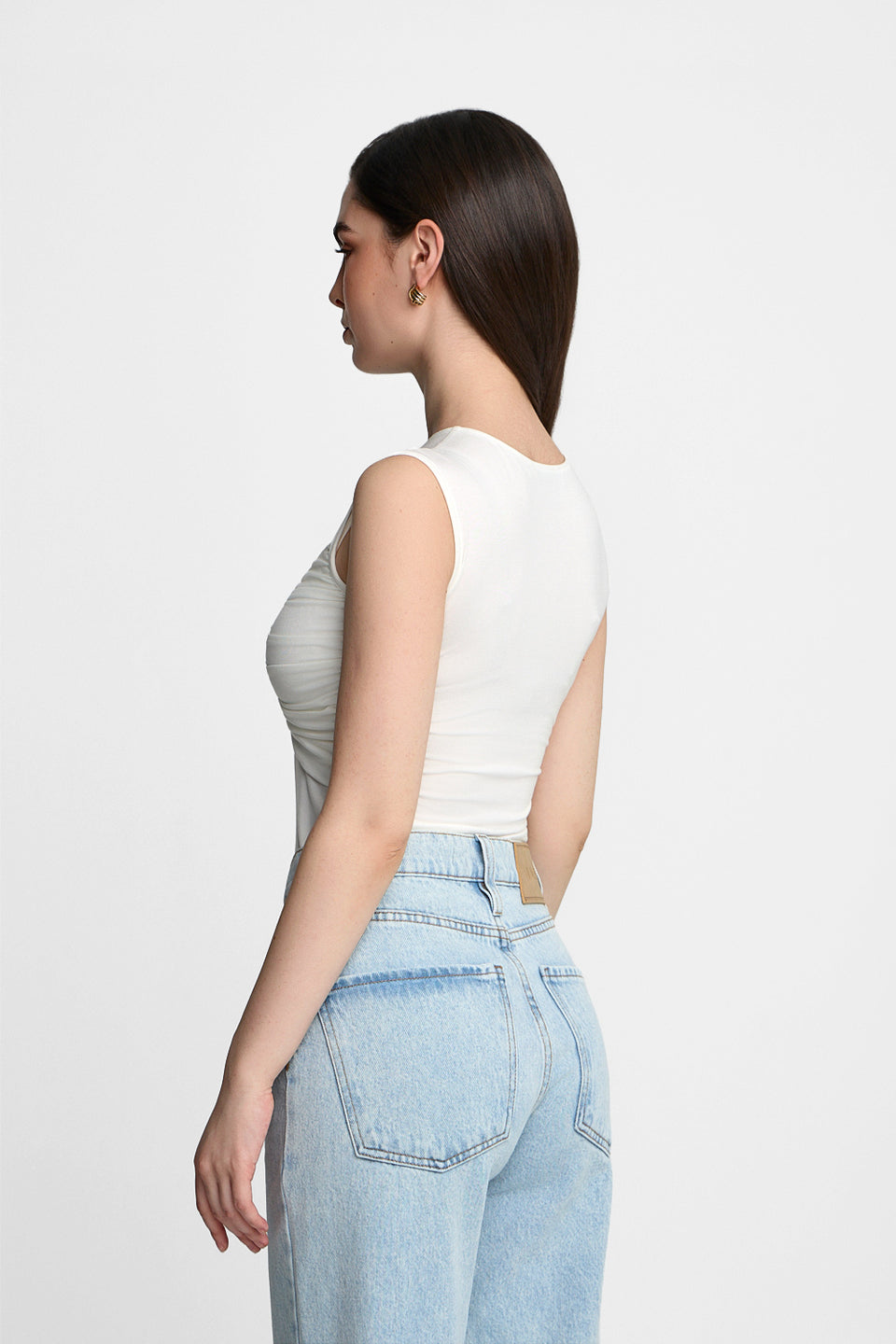 Top Miss Draped Off White