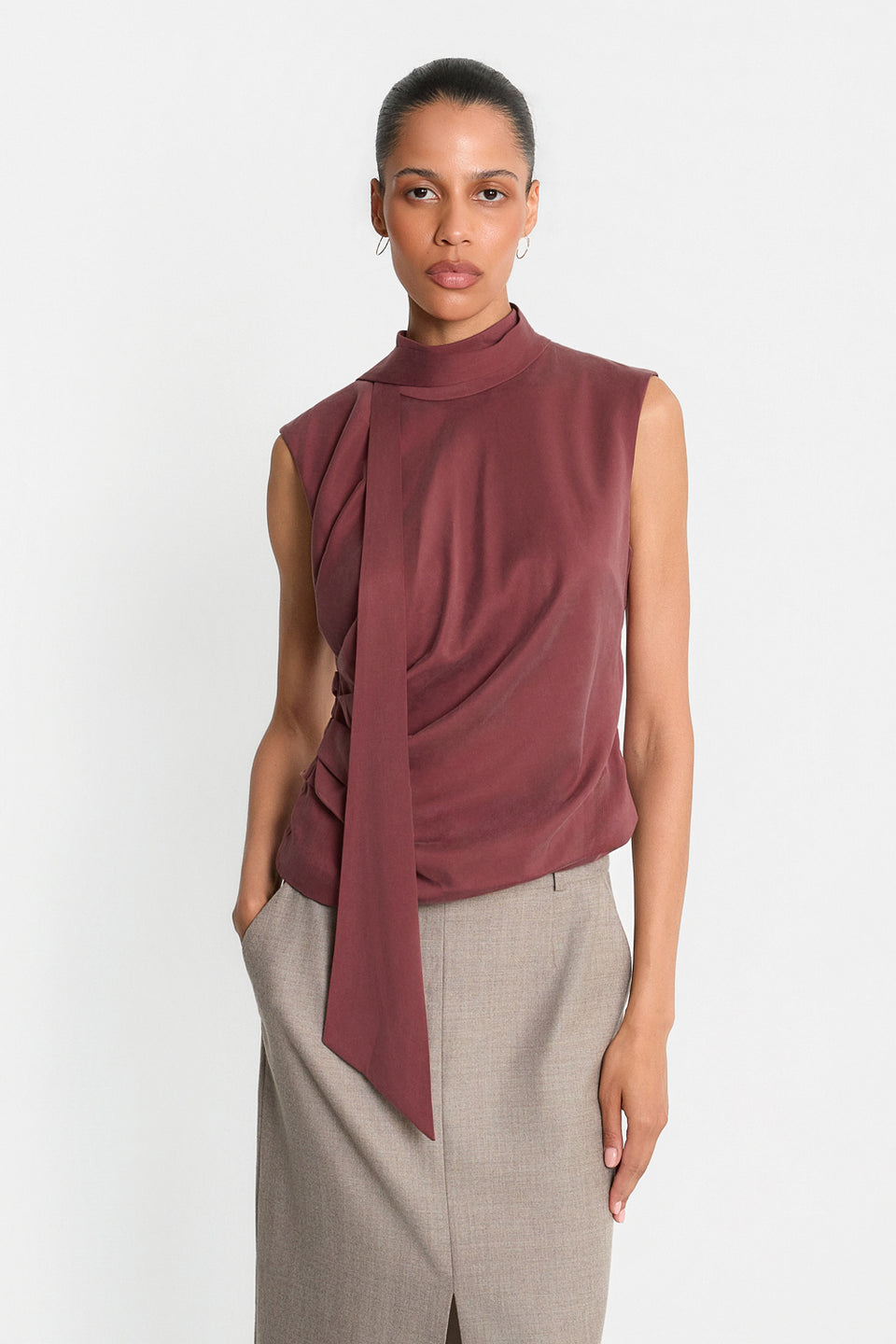 Top Miss Jackie Burgundy