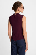 Top Miss Pleated Burgundy