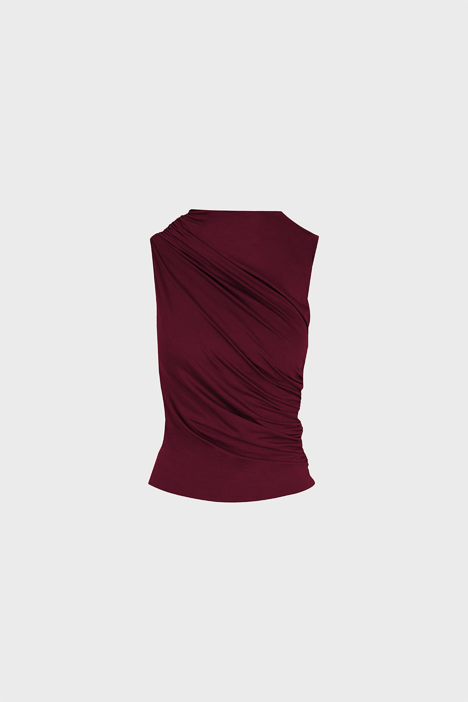 Top Miss Sculptural Burgundy