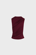 Top Miss Sculptural Burgundy
