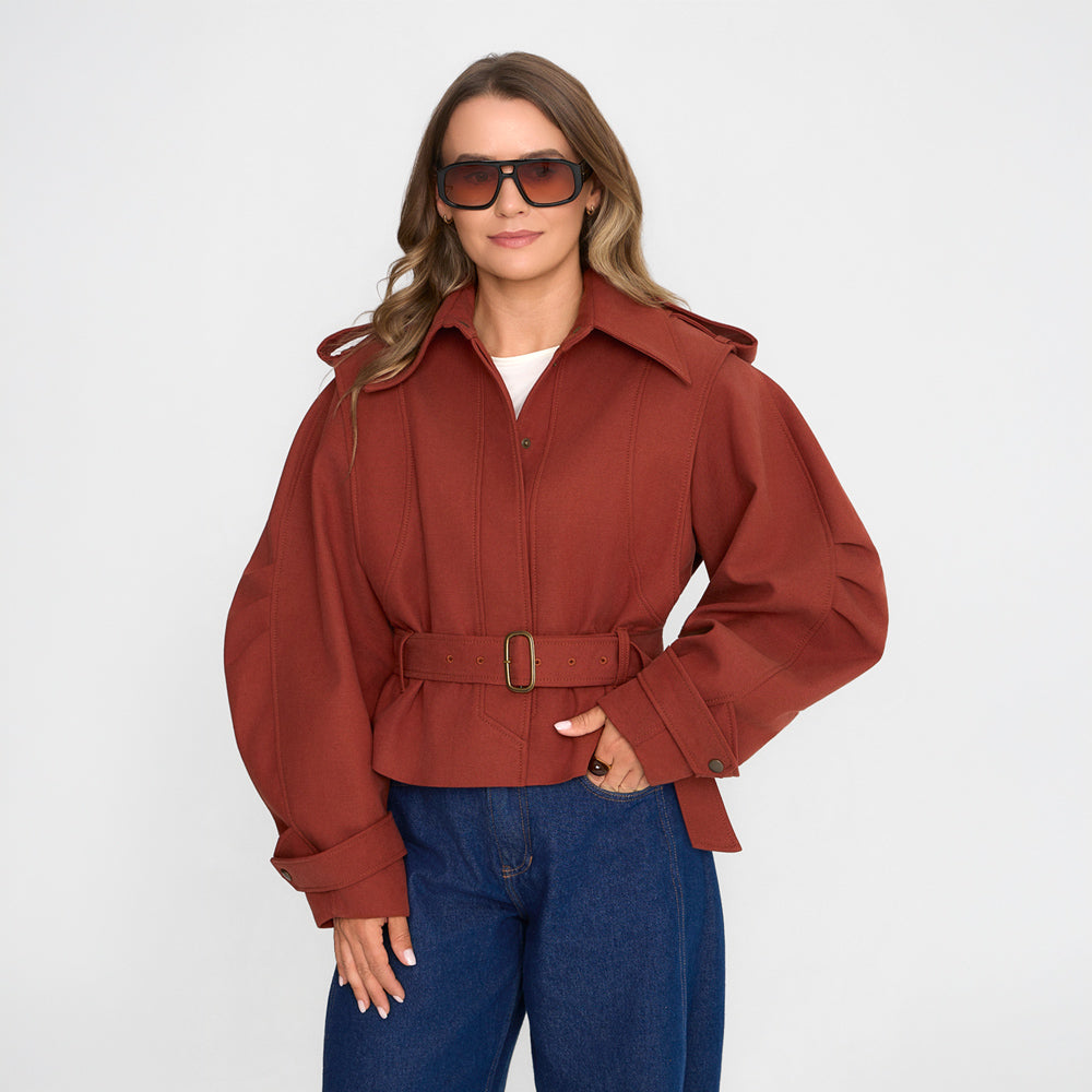 Kurtka Miss Sheriff Red Brown