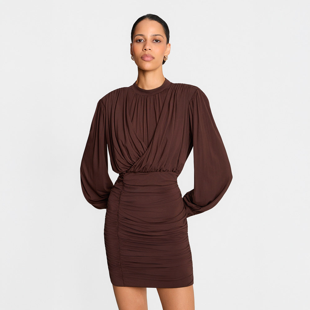 Miss Saloon Nights Chocolate Dress