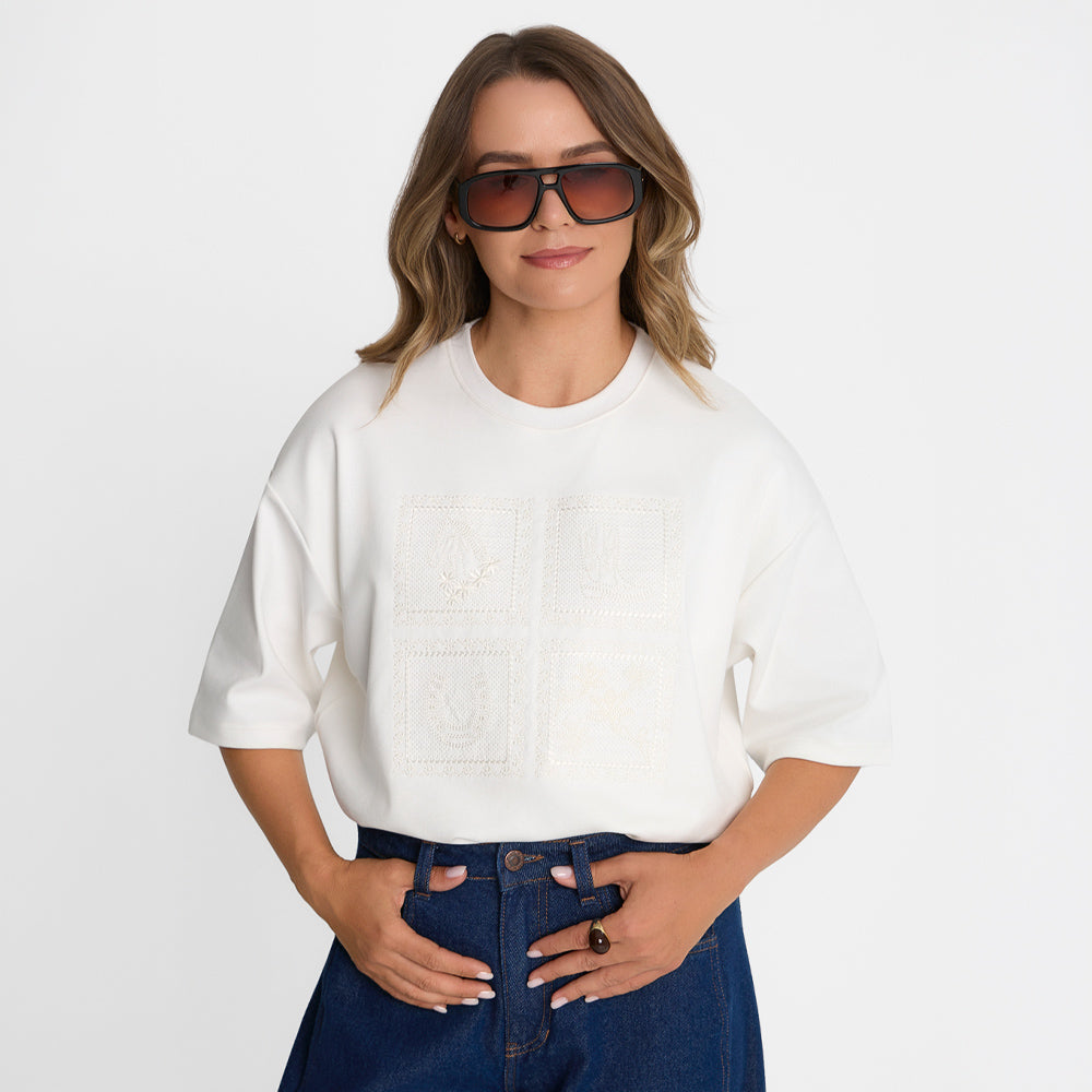 T-shirt Miss Rustic Off White