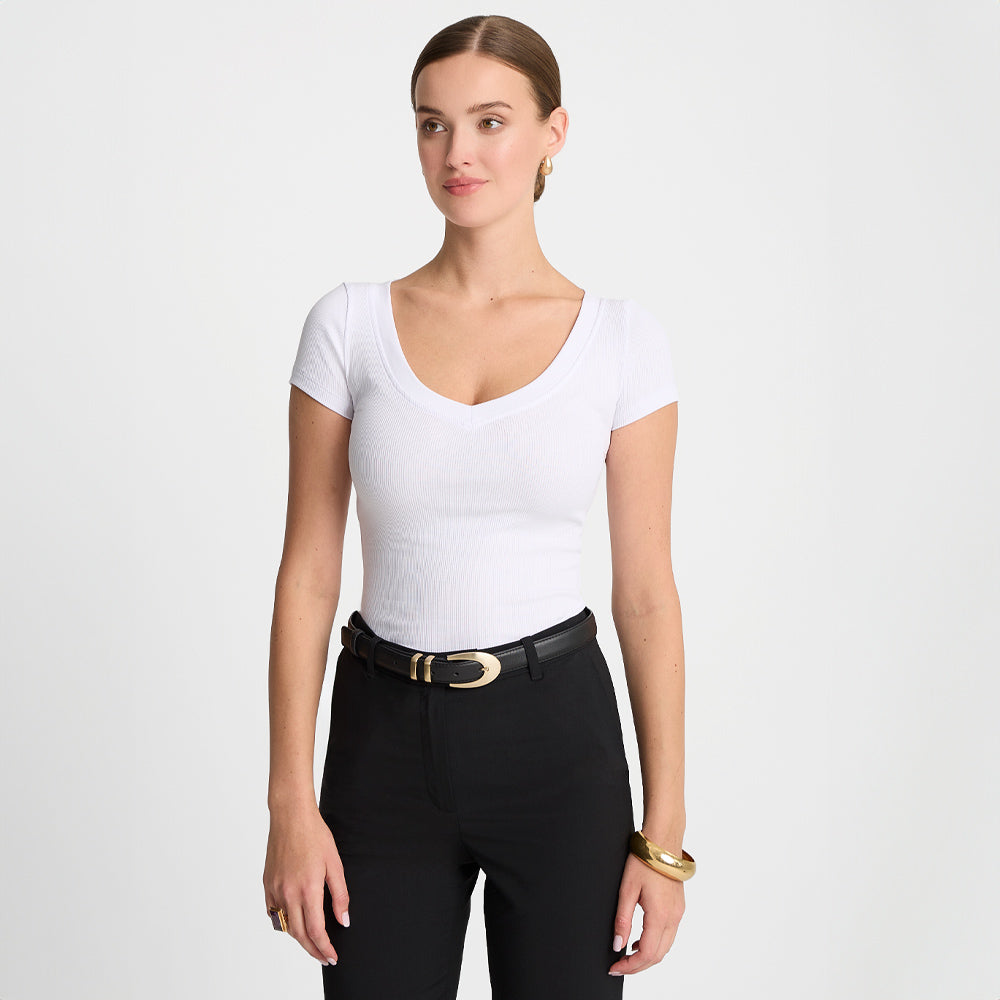 T-shirt Miss Womanly White