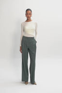 Miss Walles Ecru Long-sleeved Top