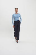 Longsleeve Miss Draped Light Blue