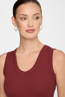 Top Miss Ribby Red Brown