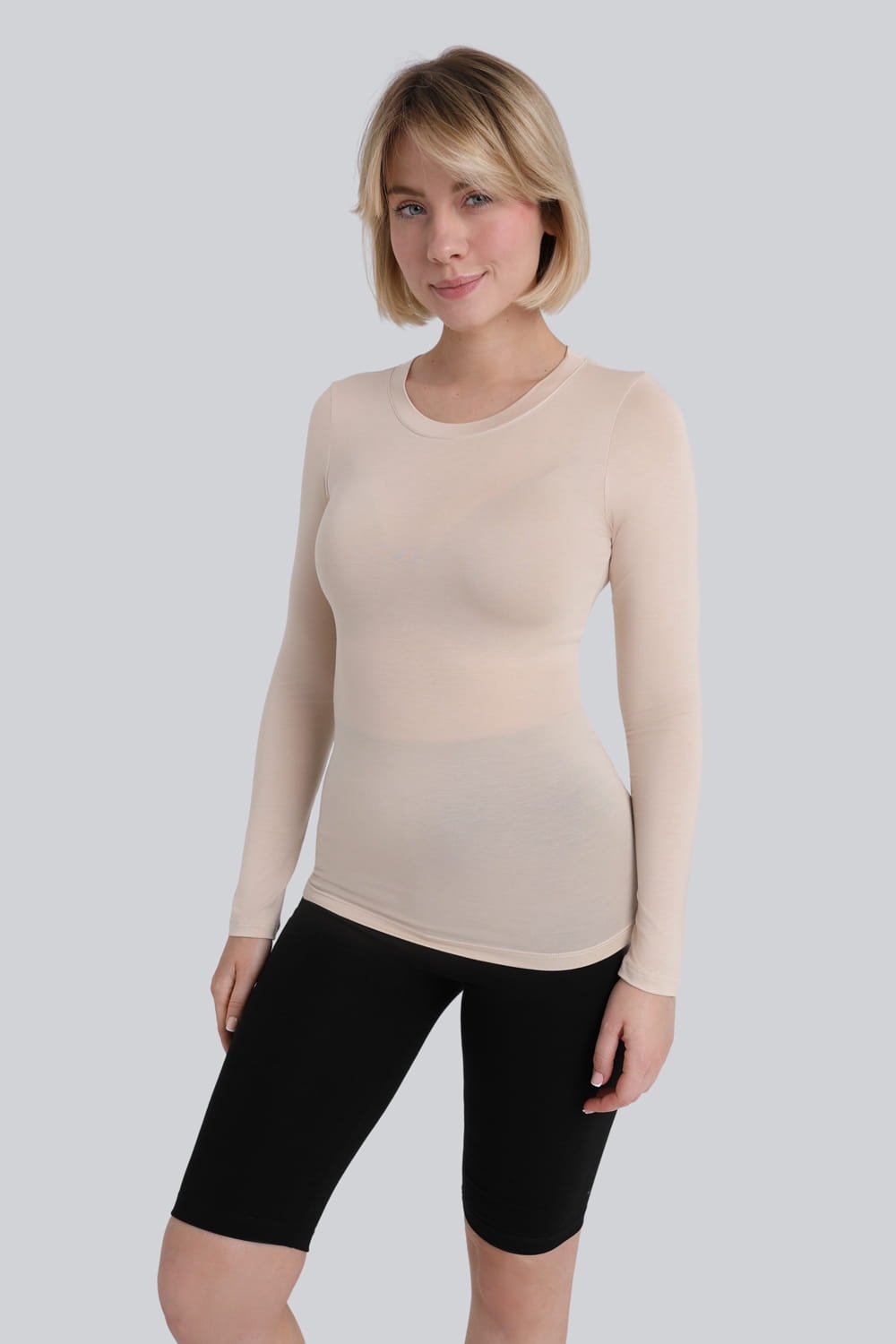 Longsleeve Miss Invisible C-neck Sand